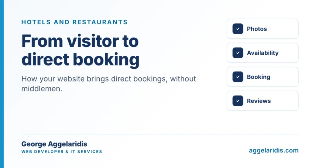 Hotel and Restaurant Websites: Turning Visitors into Direct Bookings