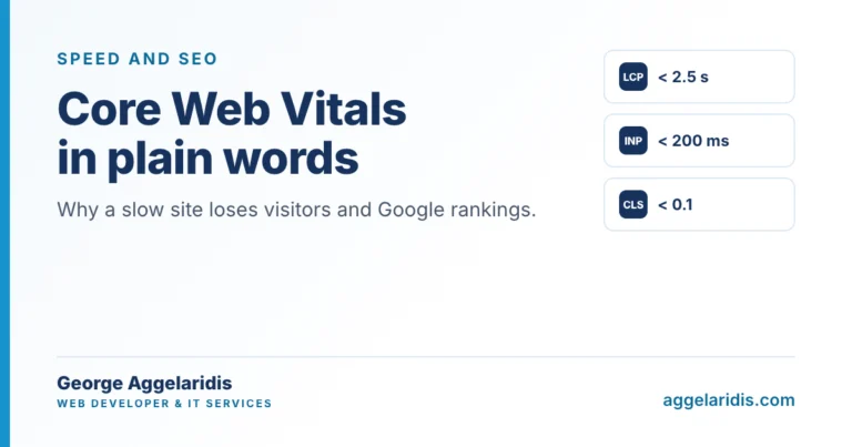 Core Web Vitals in Plain Words: LCP, INP and CLS